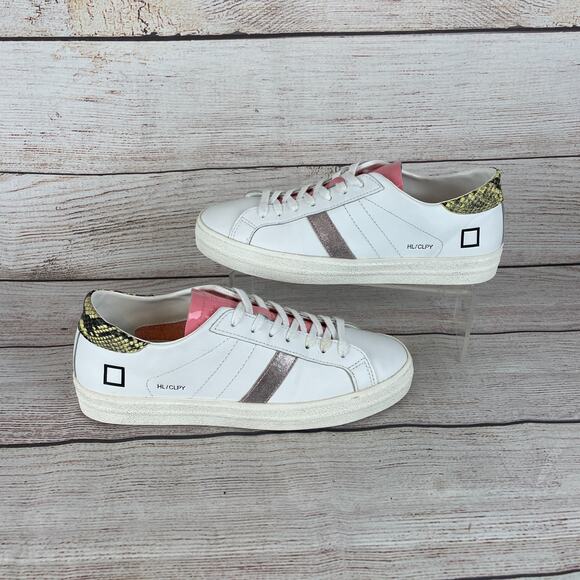 D.A.T.E, Hill/Go Ply Sneakers Unisex, EU 41 US M 8 W 9 Low-Top White/Pink/Silv - Picture 1 of 9